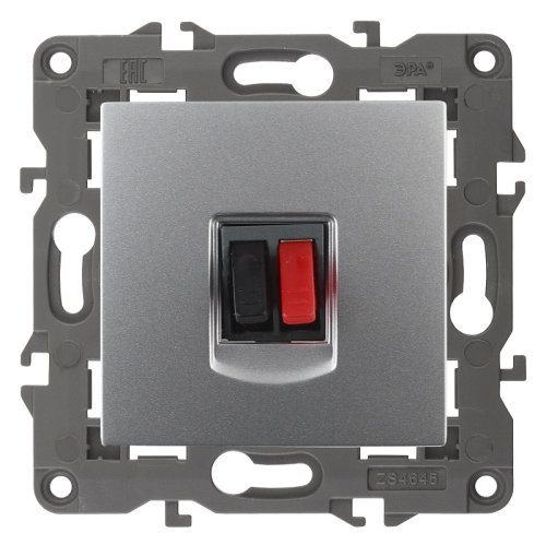 Розетка аудио без рамки Эра Elegance 1-м. алюминий фото Розетка аудио без рамки Эра Elegance 1-м. алюминий картинка